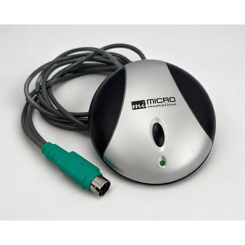 Micro Innovations PS/2 Optical Wired Computer Mouse Gray Tested